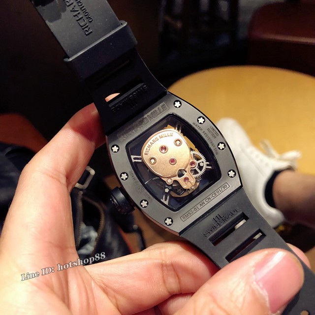 理查德米勒RICHARD MILLE 特别版RM052镂空骷髅头腕表男士腕表 gjs1812